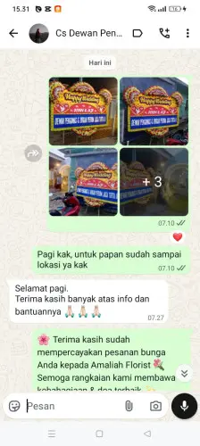 Testimonial Papan Bunga Pernikahan cigeulis